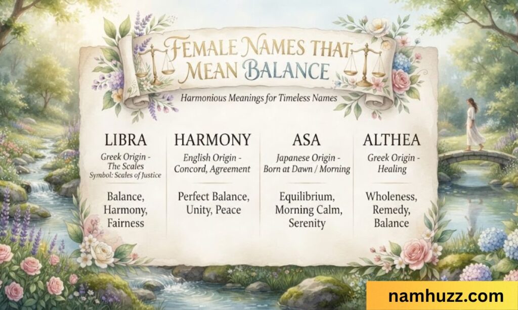 Female Names That Mean Balance