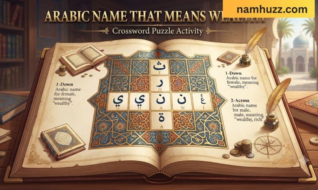 arabic name that means wealthy crossword