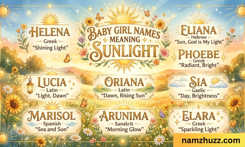 baby girl names that mean sunlight