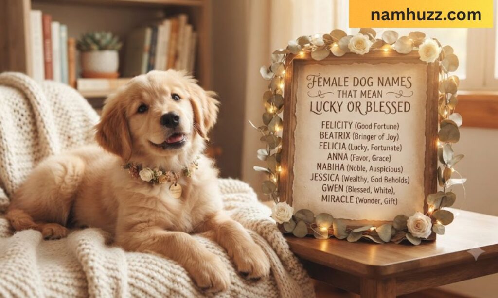 female dog names that mean lucky or blessed