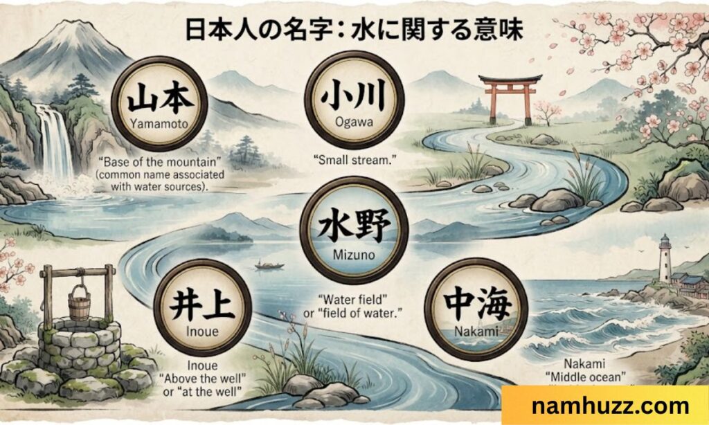 japanese last names that mean water_